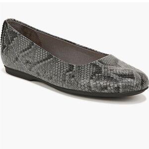 Dr. Scholl's Gray Snakeskin Flats